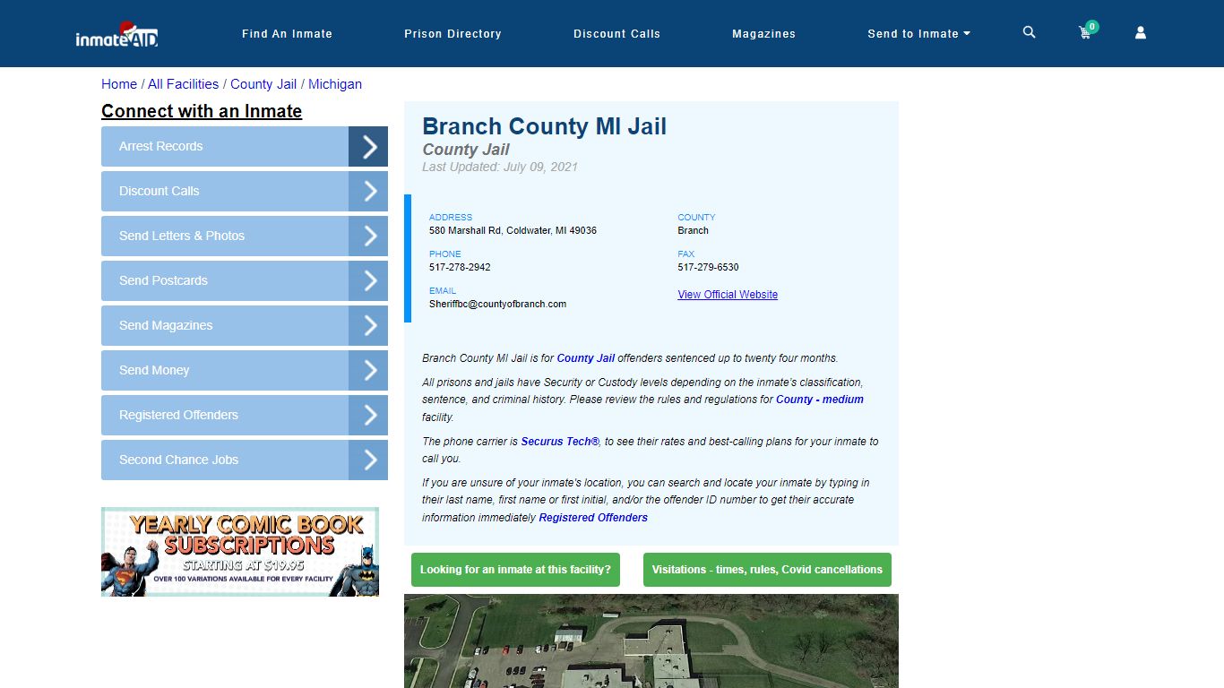 Branch County MI Jail - Inmate Locator - Coldwater, MI